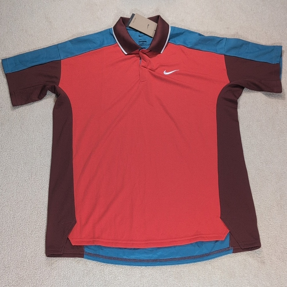 Nike Golf Club DRI-FIT Golf Polo Mens Large Vintage Coral FQ1150-846 NWT